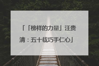 「榜样的力量」汪贵清：五十载巧手仁心