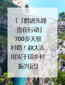 「黔进先锋·贵在行动」700多天驻村路！赵大志用实干印乡村振兴记