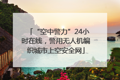 “空中警力”24小时在线，警用无人机编织城市上空安全网
