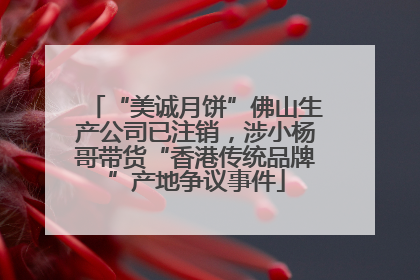 “美诚月饼”佛山生产公司已注销，涉小杨哥带货“香港传统品牌”产地争议事件
