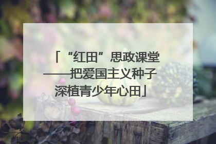 “红田”思政课堂——把爱国主义种子深植青少年心田