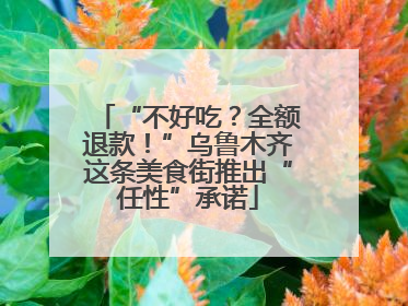 “不好吃？全额退款！”乌鲁木齐这条美食街推出“任性”承诺