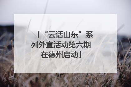 “云话山东”系列外宣活动第六期在德州启动