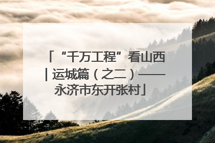 “千万工程”看山西｜运城篇（之二）——永济市东开张村