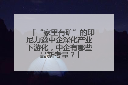 “家里有矿”的印尼力邀中企深化产业下游化，中企有哪些最新考量？