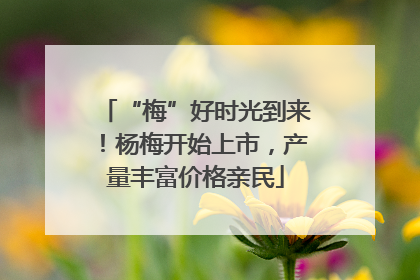 “梅”好时光到来！杨梅开始上市，产量丰富价格亲民