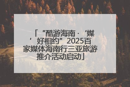 “酷游海南 ·‘媒’好相约”2025百家媒体海南行三亚旅游推介活动启动