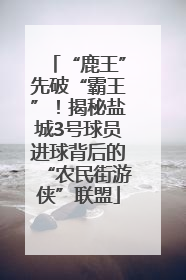 “鹿王”先破“霸王”！揭秘盐城3号球员进球背后的“农民街游侠”联盟