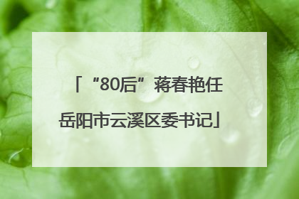 “80后”蒋春艳任岳阳市云溪区委书记