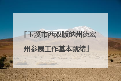 玉溪市西双版纳州德宏州参展工作基本就绪