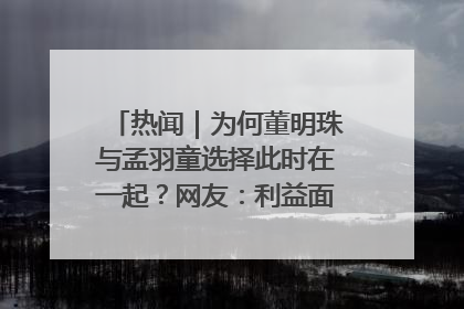 热闻｜为何董明珠与孟羽童选择此时在一起？网友：利益面前啥都能和解
