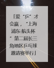 爱“乒”才会赢，“上海浦东·航头杯”第二届长三角地区乒乓球邀请赛举行