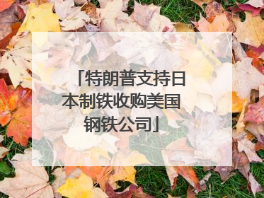 特朗普支持日本制铁收购美国钢铁公司