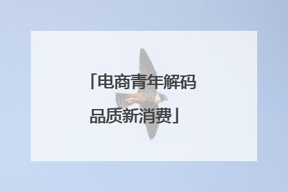 电商青年解码品质新消费