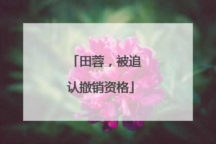 田蓉，被追认撤销资格