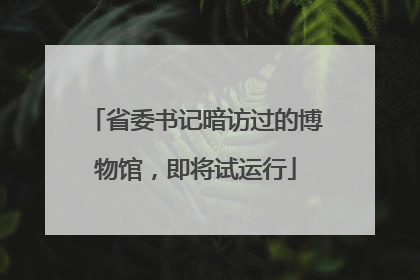 省委书记暗访过的博物馆，即将试运行