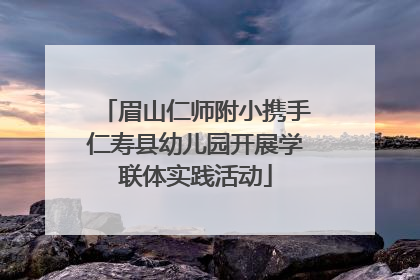 眉山仁师附小携手仁寿县幼儿园开展学联体实践活动