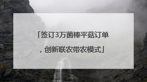 签订3万菌棒平菇订单，创新联农带农模式