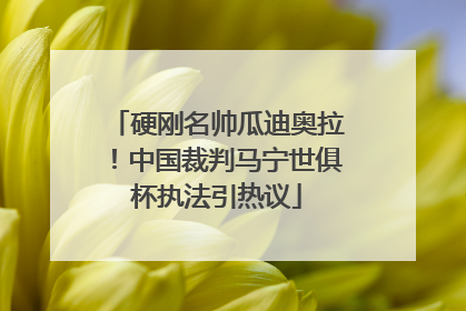 硬刚名帅瓜迪奥拉！中国裁判马宁世俱杯执法引热议