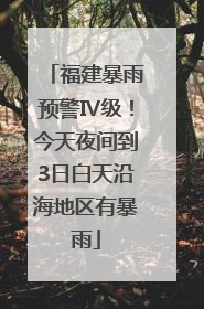 福建暴雨预警Ⅳ级！今天夜间到3日白天沿海地区有暴雨