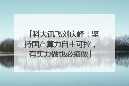 科大讯飞刘庆峰：坚持国产算力自主可控，有实力做也必须做