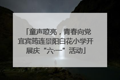 童声嘹亮，青春向党 宜宾筠连景阳白花小学开展庆“六·一”活动