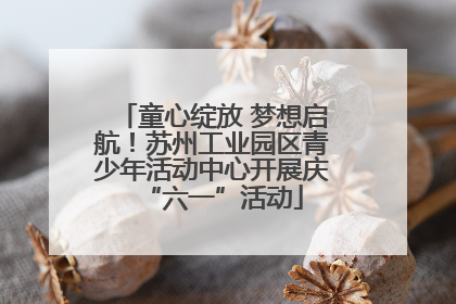 童心绽放 梦想启航！苏州工业园区青少年活动中心开展庆“六一”活动