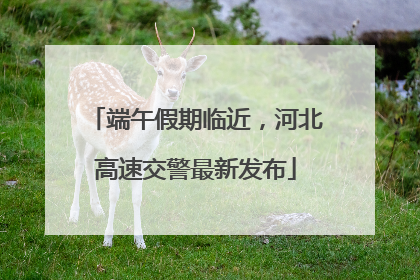 端午假期临近，河北高速交警最新发布