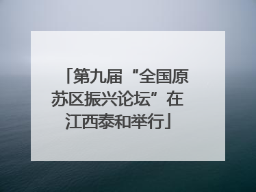 第九届“全国原苏区振兴论坛”在江西泰和举行