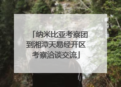 纳米比亚考察团到湘潭天易经开区考察洽谈交流