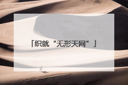 织就“无形天网”