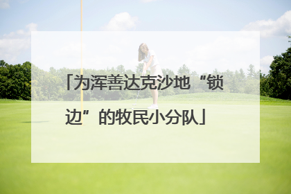 为浑善达克沙地“锁边”的牧民小分队
