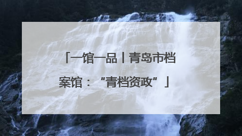 一馆一品丨青岛市档案馆：“青档资政”