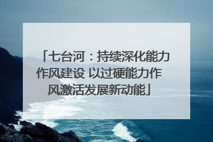 七台河：持续深化能力作风建设 以过硬能力作风激活发展新动能