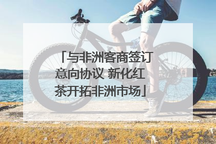 与非洲客商签订意向协议 新化红茶开拓非洲市场