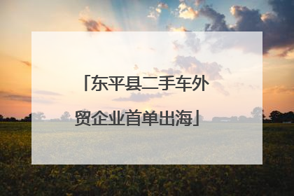 东平县二手车外贸企业首单出海