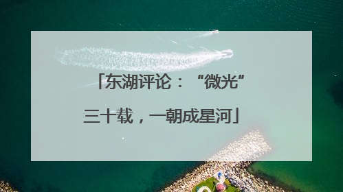 东湖评论：“微光”三十载，一朝成星河