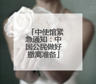 中使馆紧急通知：中国公民做好撤离准备
