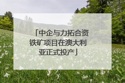 中企与力拓合资铁矿项目在澳大利亚正式投产