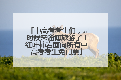 中高考考生们，是时候来淄博旅游了！红叶柿岩面向所有中高考考生免门票