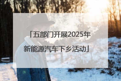 五部门开展2025年新能源汽车下乡活动