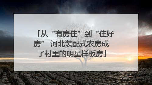 从“有房住”到“住好房” 河北装配式农房成了村里的明星样板房