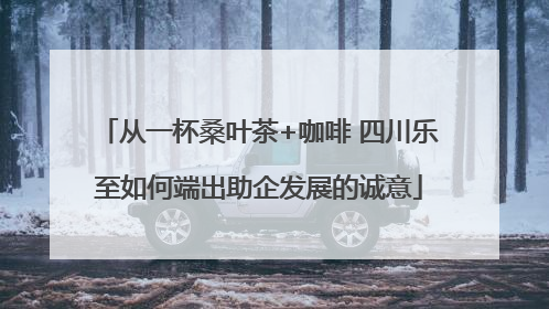 从一杯桑叶茶+咖啡 四川乐至如何端出助企发展的诚意