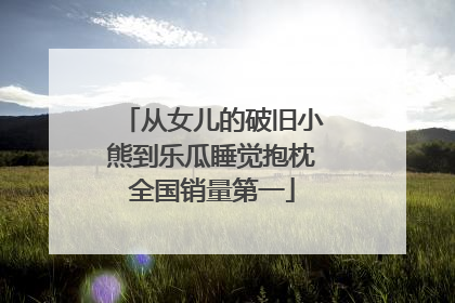 从女儿的破旧小熊到乐瓜睡觉抱枕全国销量第一