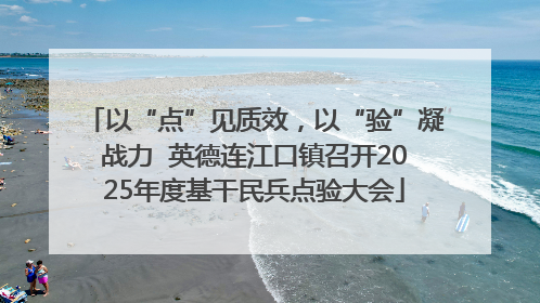 以“点”见质效，以“验”凝战力  英德连江口镇召开2025年度基干民兵点验大会