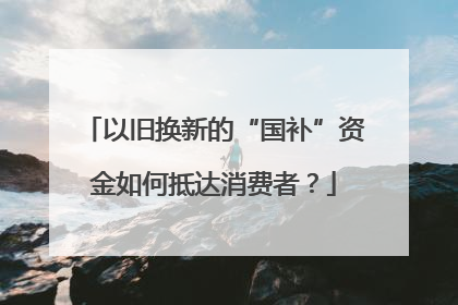 以旧换新的“国补”资金如何抵达消费者？