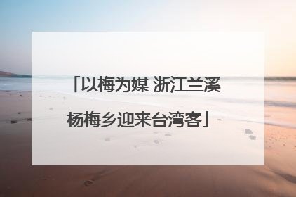以梅为媒 浙江兰溪杨梅乡迎来台湾客