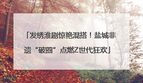 发绣淮剧惊艳混搭！盐城非遗“破圈”点燃Z世代狂欢