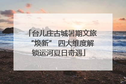 台儿庄古城暑期文旅“焕新” 四大维度解锁运河夏日奇遇