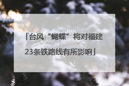 台风“蝴蝶”将对福建23条铁路线有所影响